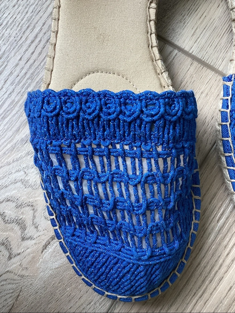 NIB Talbots Izzy Ankle Espadrille Sandals in Dark Blue Iris Size 10